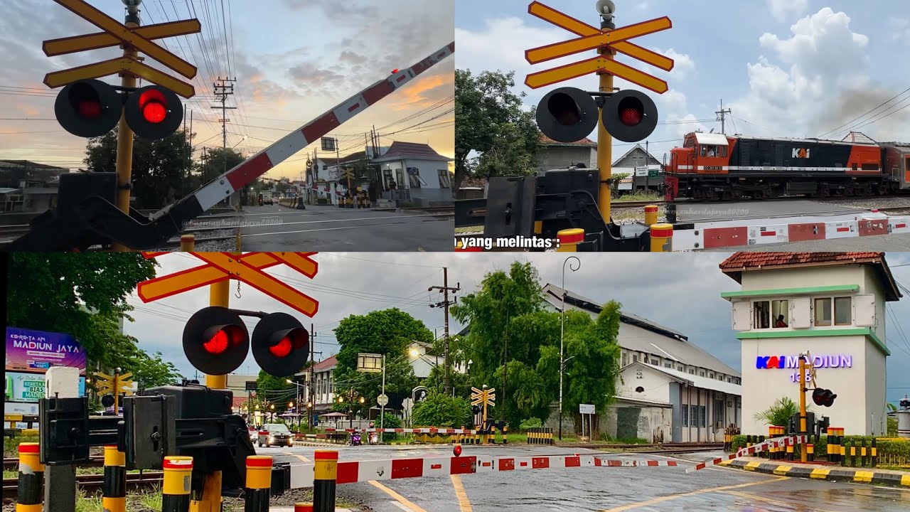 TOP 3 Perlintasan Kereta Api Di Kota Madiun {Mangunharjo, Yos Sudarso, Sukosari}