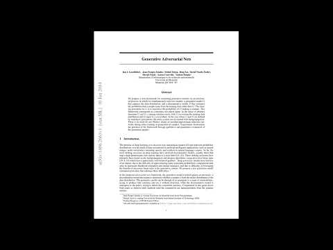 Generative Adversarial Nets: Goodfellow et al.'s Original GAN Paper Explained