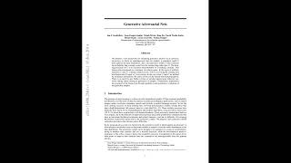Generative Adversarial Nets: Goodfellow et al.'s Original GAN Paper Explained