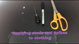 How to apply spikes and studs to fabric,denim,leather etc. | Kate Ann Design
