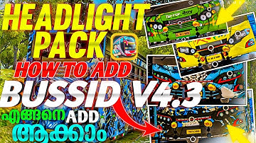 How To Add Headlight Pack Mod V4.3-Headlight Mod എങ്ങനെ Add ചെയ്യാം.?Bus Simulator Indonesia