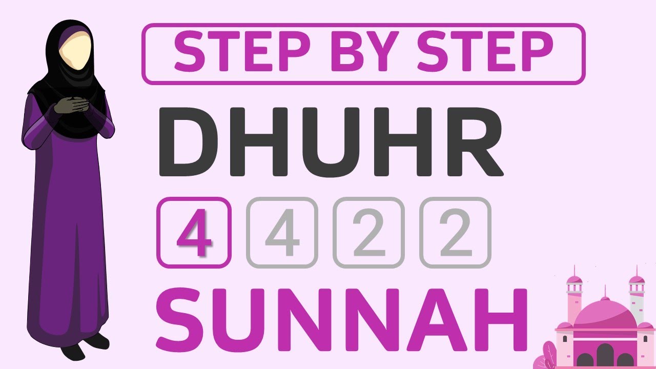 Learn How To Pray 4 Rakat Sunnah Dhuhr Salah Step By Step Female Learn How To Pray 4 Rakat Sunnah Dhuhr Salah Step By Step Female