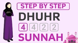 Learn How to Pray 4 Rakat Sunnah Dhuhr Salah: Step by Step - Female Hanafi Method - Dhuhr Namaz