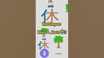 From 人 + 木 to 休: The Secret Behind “Rest” in Chinese Characters! #chinesecharacters