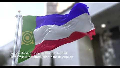 Khakassia flag with 3d effect blowing in the wind 3D Flag V2 long