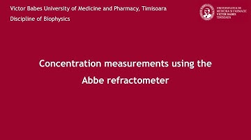 Concentration measurements using the Abbe refractometer