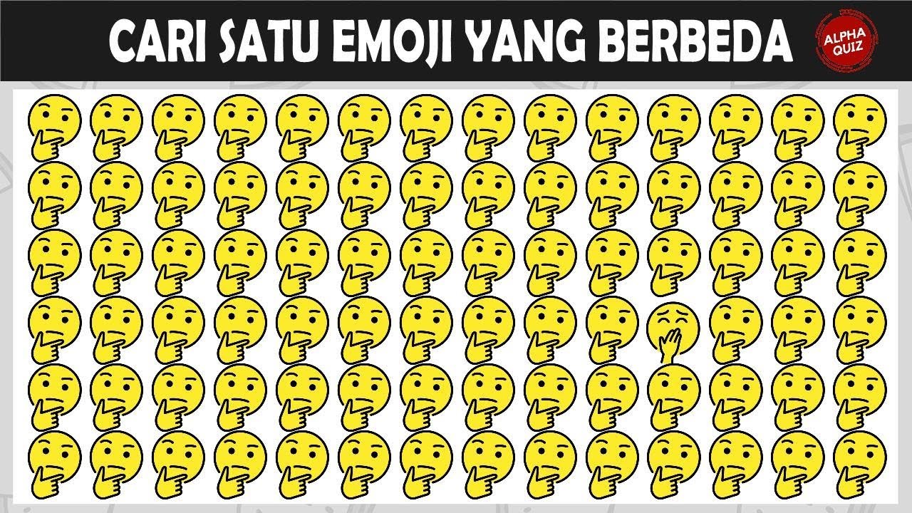 Ayo Buktikan I Teka Teki Sulit Cari Satu Emoji Yang Berbeda I Riddle Emoji I Vol 16 Youtube