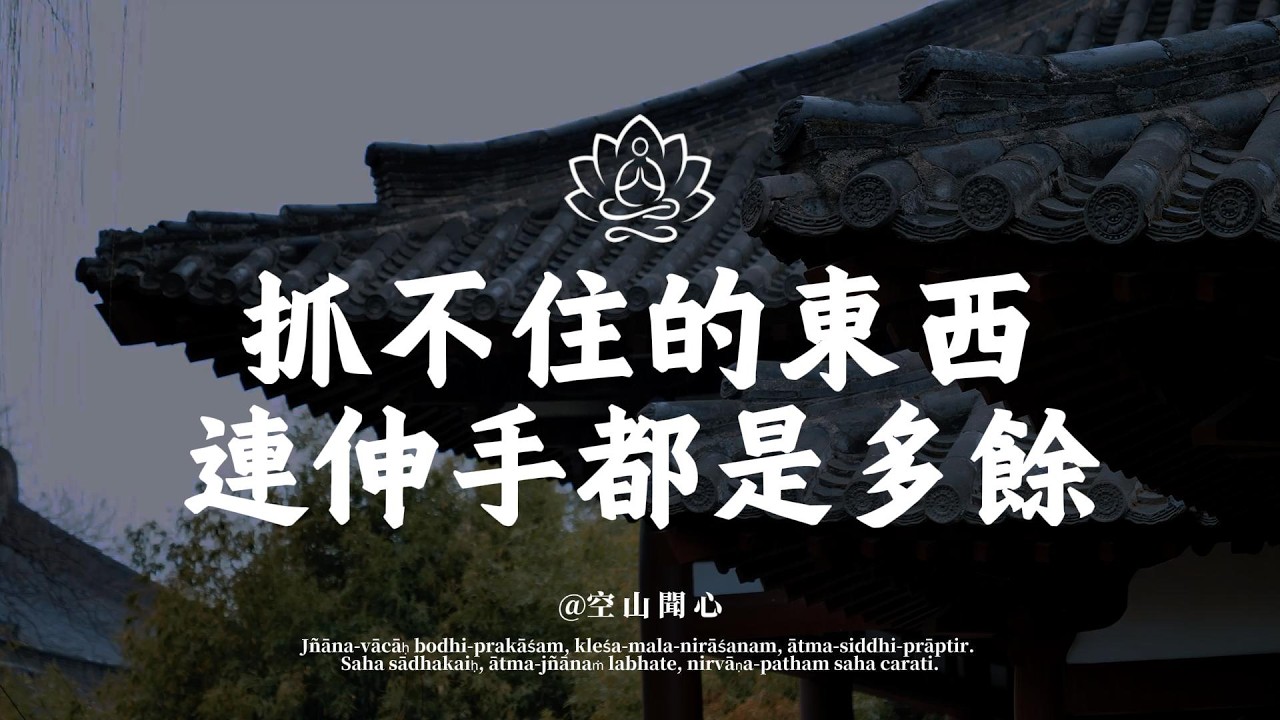 別強求。抓不住的東西，連伸手都是多餘，學會放手才是大智慧｜空山聞心 #修行 #國學 #人生感悟 #治癒