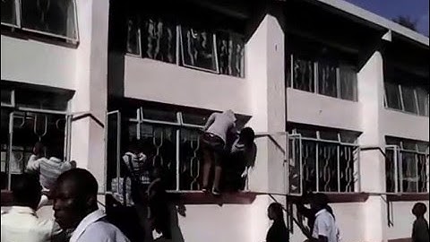 Maseno university students seek all means to get in an exam room