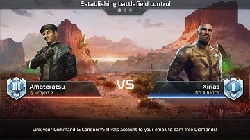 C&C Rivals: Kodiak Raider bugged, with Slingshot and Sandstorm hover water tiles showcase.