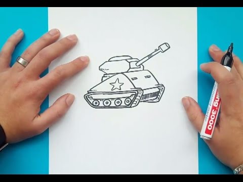 Como dibujar un tanque paso a paso | How to draw a tank ...