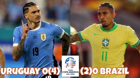 Highlights Uruguay vs Brazil 0-0 (4-2 P) | All Goals & Penalty | Copa America 2024