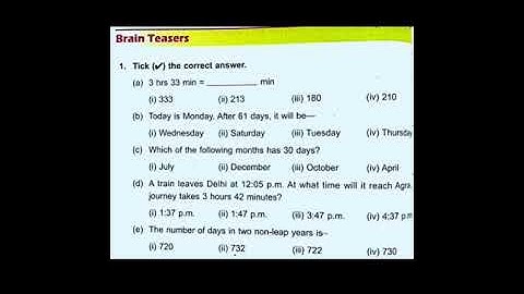 DAV Class-IV, Mathematics ( U-8) (Brain teaser)