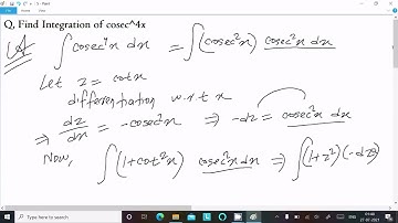 Evaluate the integral : ∫ cosec⁴x dx