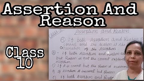 Assertion And Reason || Class 10 ||  Full Concept || Must watch 🔥