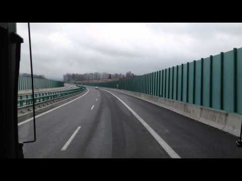 Speeding through Eastern Europe in a tour bus
