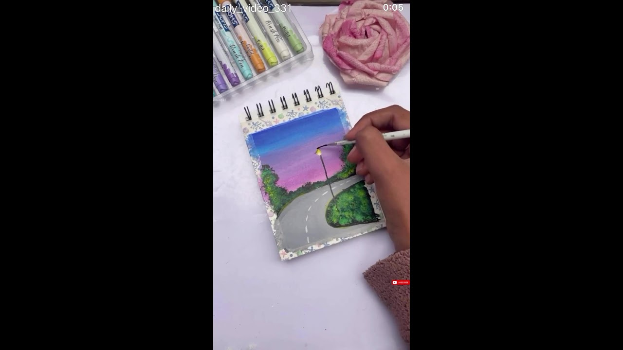 How to make aesthetic paintings with acrylic color 
