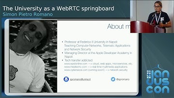 Simon Pietro Romano - The University as a WebRTC springboard