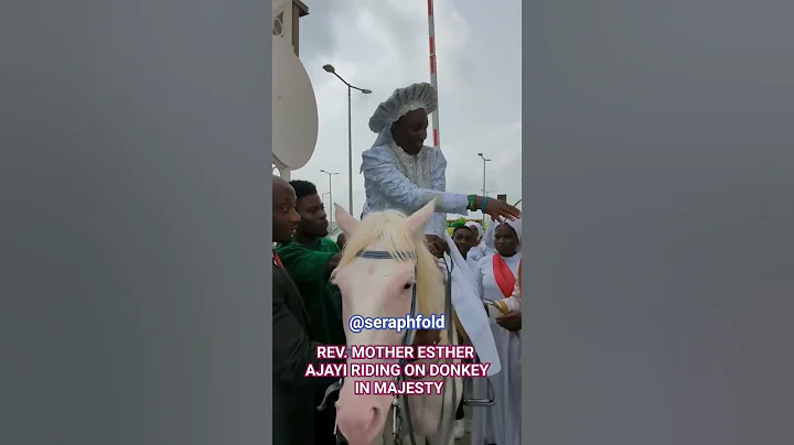 REV. MOTHER ESTHER AJAYI RIDING ON DONKEY IN MAJESTY #shorts #estherajayi #cherubimandseraphim #new