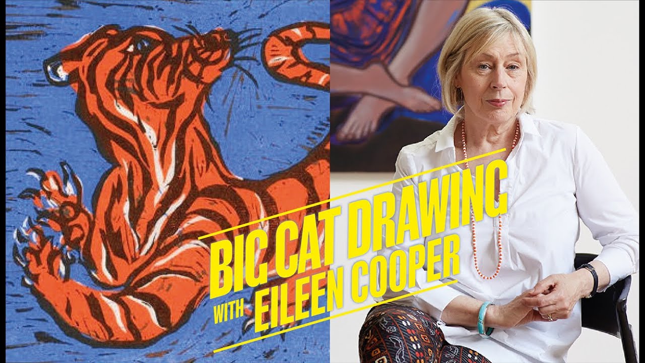 Simple How to Draw Big Cats Tutorial with Artist Eileen Cooper | Hospital Rooms Digital Art School