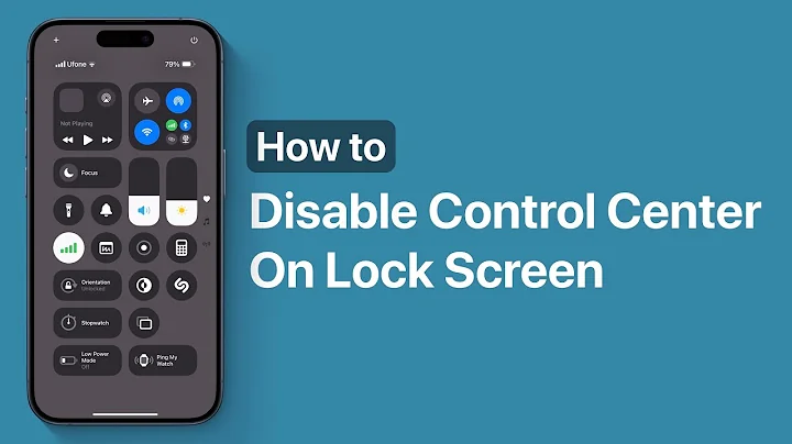 How To Disable Control Center From Lock Screen On iPhone 16