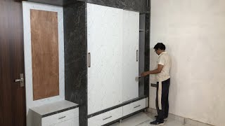 Sliding Wardrobe | New Sliding Wardrobe Design Idea | Sliding Wardrobe With Mirror #shorts #design