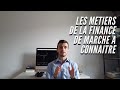 Les diffrents mtier de la finance de march