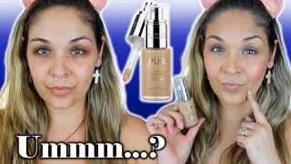 Pur Cosmetics 4-In-1 Love Your Selfie Foundation & Concealer First Impression Demo & Wear Test
