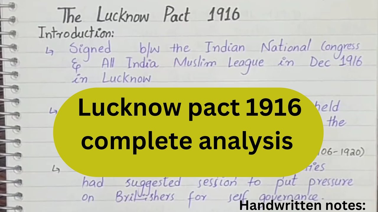 the-lucknow-pact-1916-handwrittennotes-pakistan-affairs-series-css