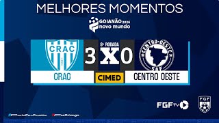MELHORES MOMENTOS CRAC X CENTRO OESTE | 8 RODADA GOIANÃO 2026