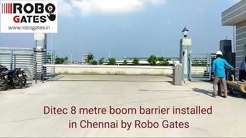 Ditec 8 Meter Boom Barrier Installed in Chennai. contact 9884414042 RoboGates