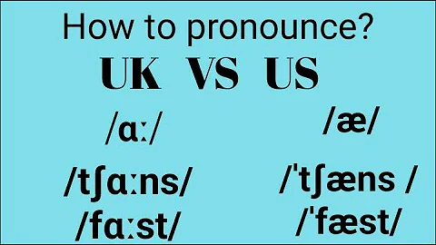 English Pronunciation: British Vowel Sounds /æ/ & /ɑ:/ (ex: chance, fast).