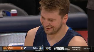 Luka Doncic can't stop laughing after gets dumbest Technical Foul ever 😂
