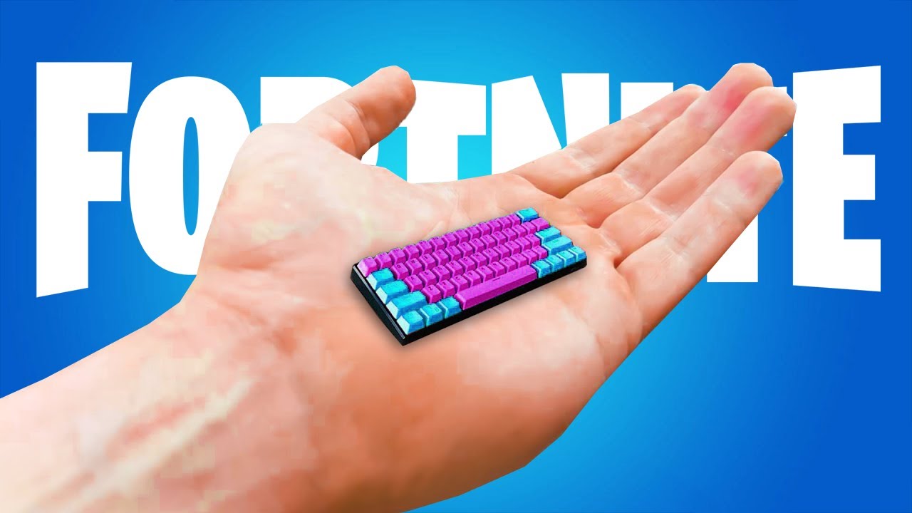 世界で1番小さいキーボードでフォートナイトやってみたら【フォート 世界で1番小さいキーボードでフォートナイトやってみたら【フォート