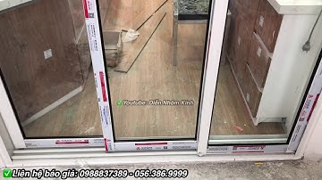 ✅Cửa lùa 3 ray nhôm xingfa nhập khẩu tem đỏ quảng đông màu trắng Tiết kiệm tối đa không gian mở.