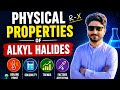 Physical Properties of Alkyl Halides||Chemistry Class12|Alkyl Halides|Boiling Point|Solubility trend