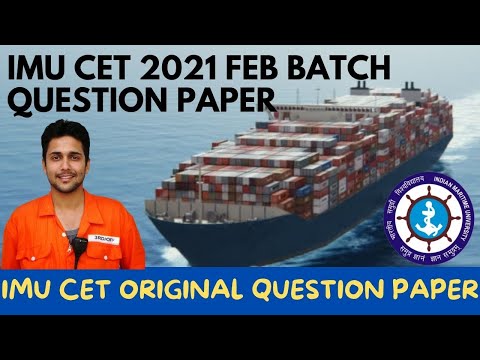 IMU CET ORIGINAL QUESTION PAPER || IMU CET FEB 2021 BATCH ||