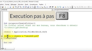25 Macros VBA Excel  Récupérer le chemin du répertoire du fichier actif et créer pdf