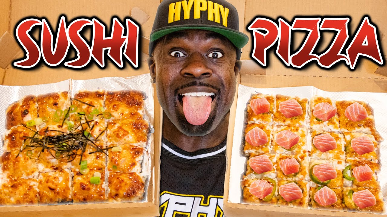 I TRIED EATING SUSHI PIZZA (GOOD or BAD?) YouTube