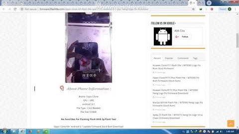 Oppo Clone K9+ Flash File SPD 7731 Android 6 1 PAC Hang Logo Fix Firmware