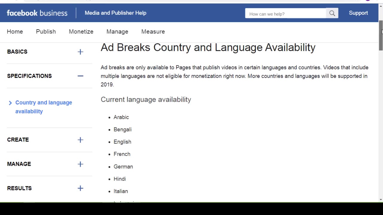 Eligibility for Facebook Ad Breaks - Your account and country is not eligible.