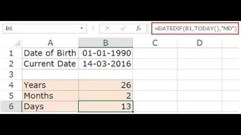 CADD Nest Age calculation in Excel