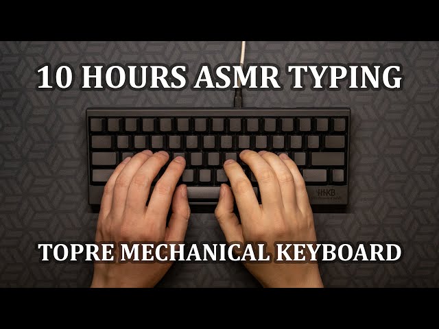 ASMR Typing Sounds for Sleeping | Happy Hacking Mechanical Keyboard | 10 Hours class=