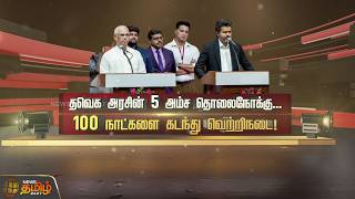 SPOTLIGHT | TVK | தவெக அரசின் 5 அம்ச தொலைநோக்கு...100 நாட்களை கடந்து வெற்றிநடை!