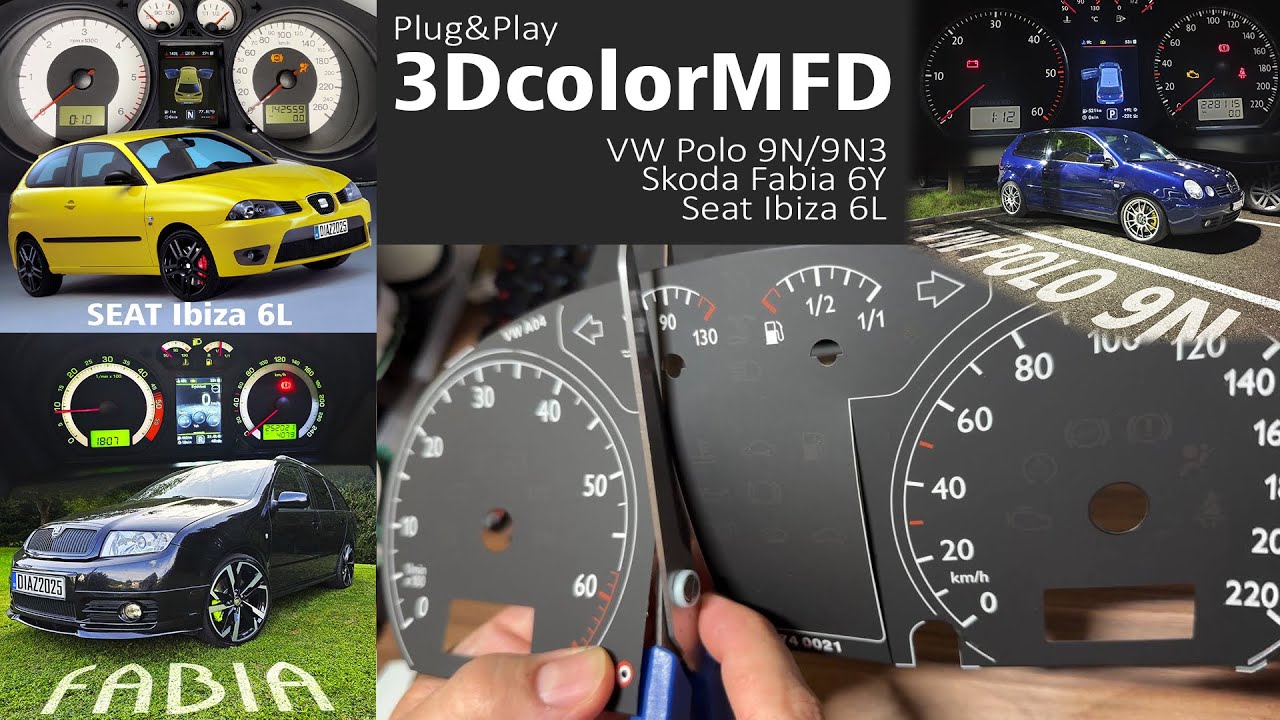 🔴PLUG&PLAY 3DcolorMFD installation guide for 👉 VW POLO, Skoda Fabia, Seat Ibiza 6L🔴