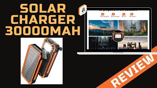 SOLAR POWER BATTERY CHARGER 30000 mAH