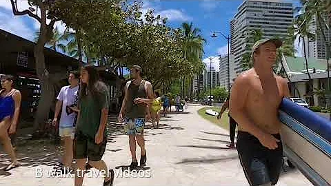 [4K] WALKING LIFE WAIKIKI BEACH  Hawaiian Ala Moana Honolulu Hawaii NIGHT 2022 Walking Tour & Travel