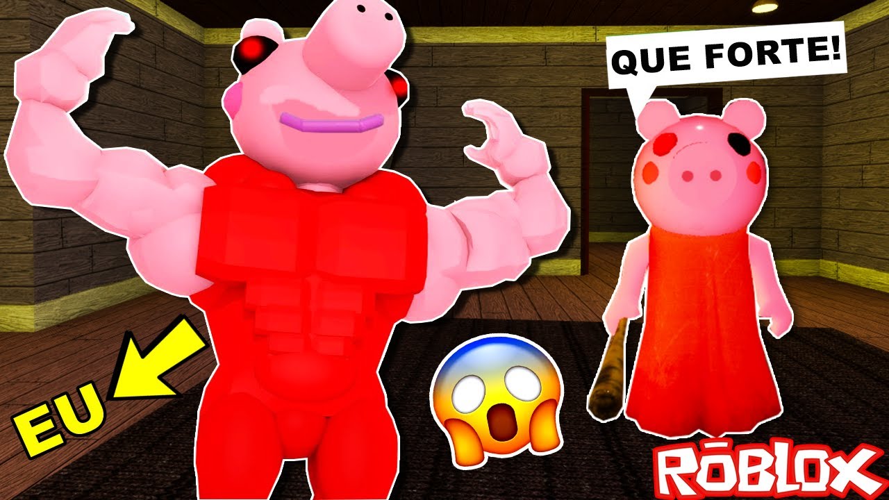 VIREI UMA PIGGY SUPER FORTE PARA JOGAR PIGGY NO ROBLOX (MUITO ENGRAÇADO) 