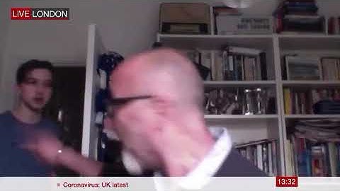 Father Interrupted By Son During BBC Interview