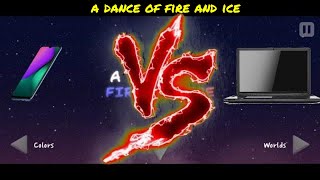 a dance of fire and ice مقارنه بين البي سي و الموبايل منو اللي راح يكسب 🤔😱 screenshot 5